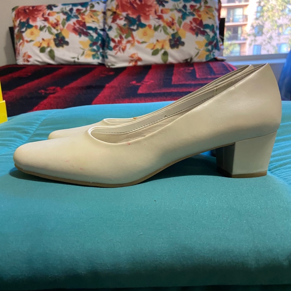 White small heels